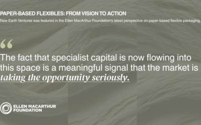 New Earth Ventures Spotlighted in Ellen MacArthur Foundation Discussion on Paper-Based Packaging